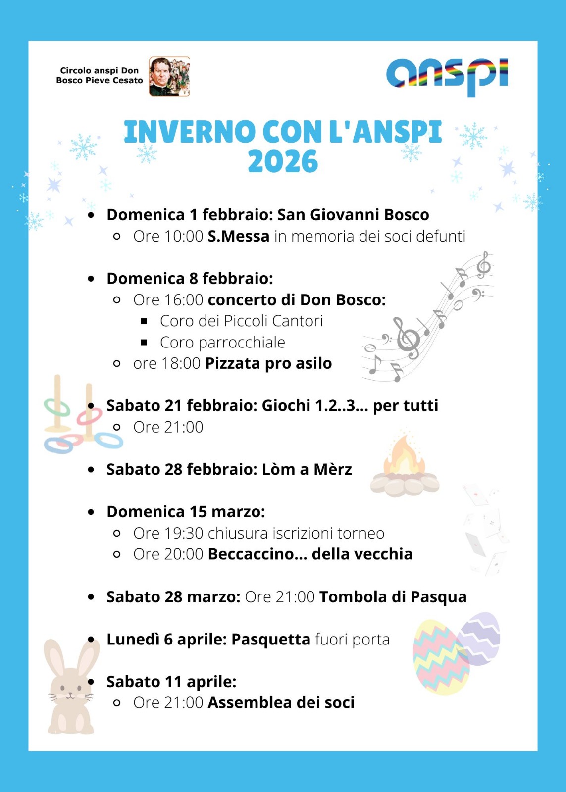 Programma invernale del Circolo Anspi