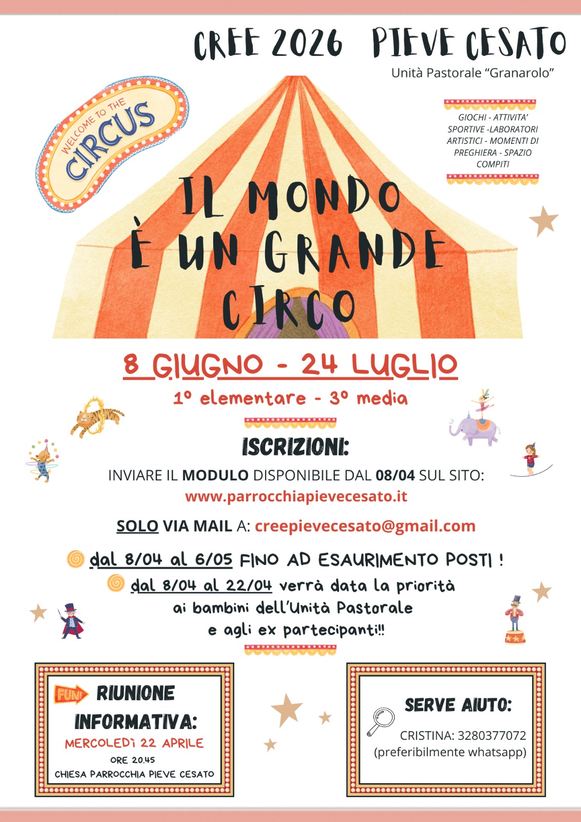 Locandina CREE 2026 Pieve Cesato